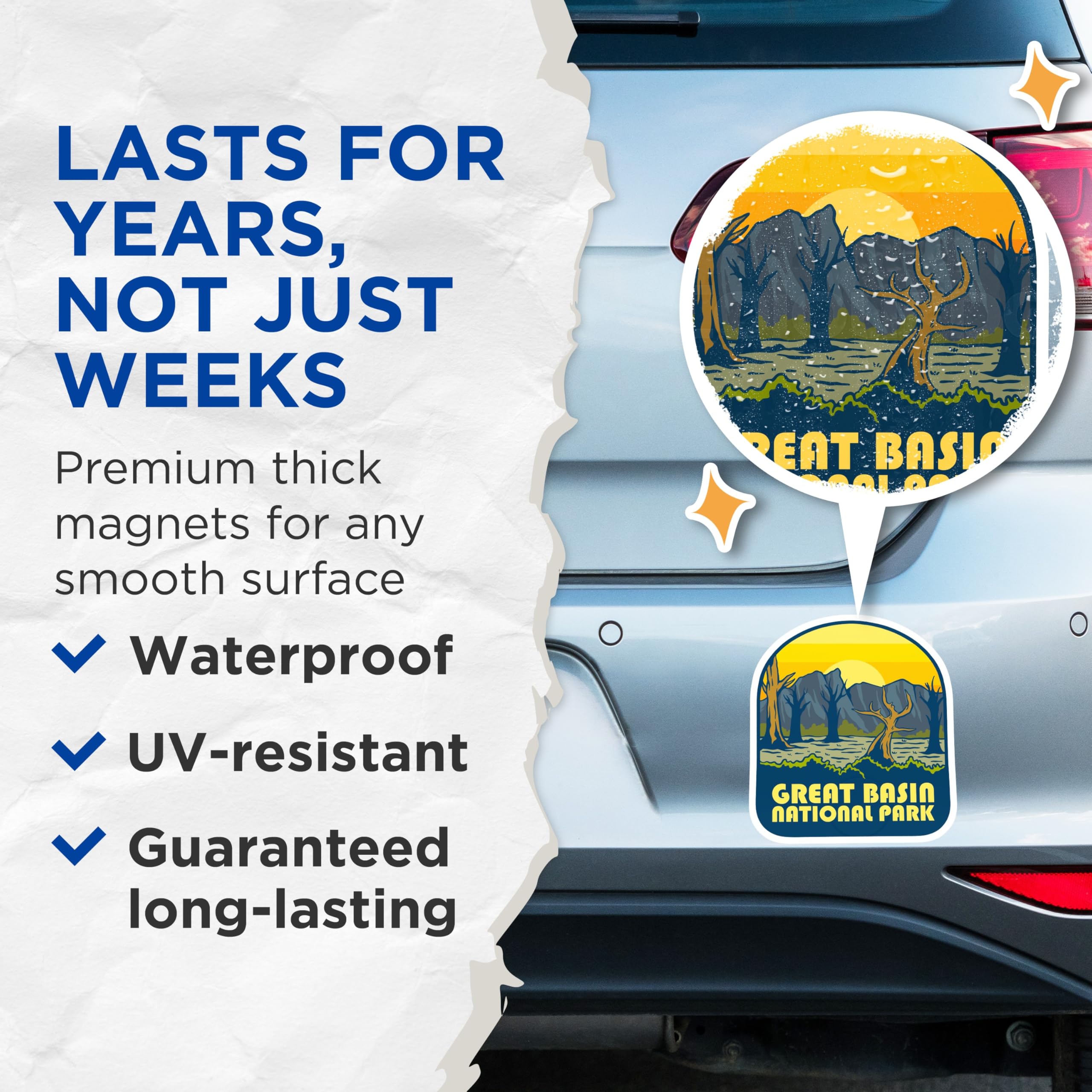 (2 Pack) Great Basin National Park Magnets - Travel Souvenir - Refrigerator Magnets - 5" On Longest Side - Premium Magnet - for Cars, Refrigerators, Toolboxes, Lockers - Made in USA - MAG17248