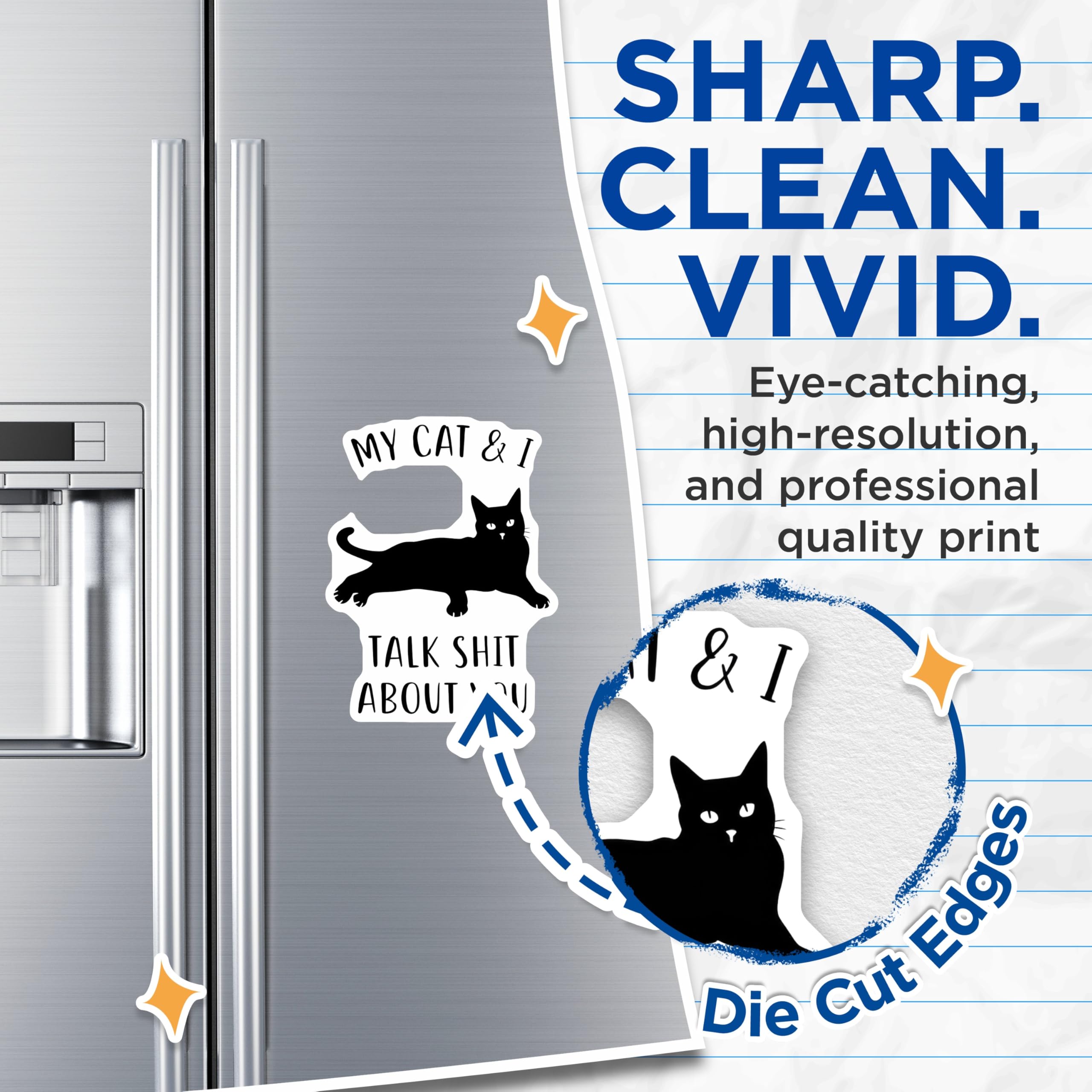 (2 Pack) Cat Lover Magnets - Funny Cat Quotes - Sarcastic Cat Refrigerator Magnets - 5" On Longest Side - Premium Magnet - for Cars, Refrigerators, Toolboxes, Lockers - Made in USA - MAG16382