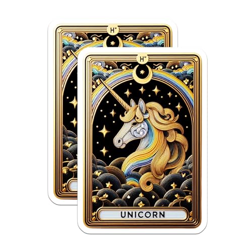 (2 Pack) Colorful Unicorn Design Magnet - 5" On Longest Side - Sticks to Smooth Flat Surfaces - Made in USA - MAG10138