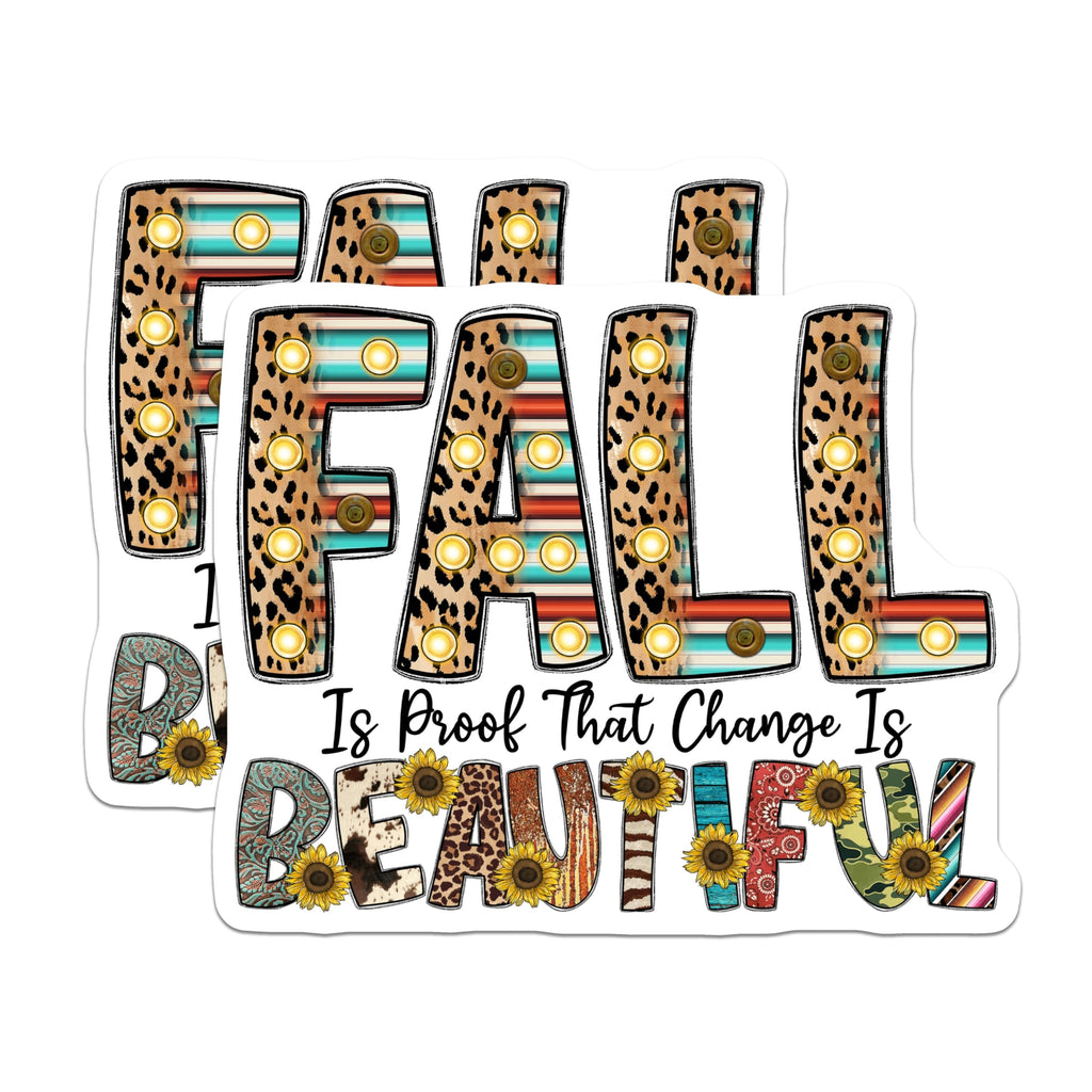 (2 Pack) Fall Inspirational Magnets - Western Boho Decor - Autumn Quote Fridge Accents - 5 Inches On Longest Side - Thick Durable Magnet - Made in USA - MAG27963