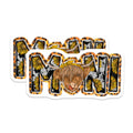 (2 Pack) Highland Cow MOM Magnets - Rustic Sunflower Farmhouse Kitchen Decor - Country Mama Animal Print Accents - 5 Inches On Longest Side - Thick Durable Magnet - Made in USA - MAG23853