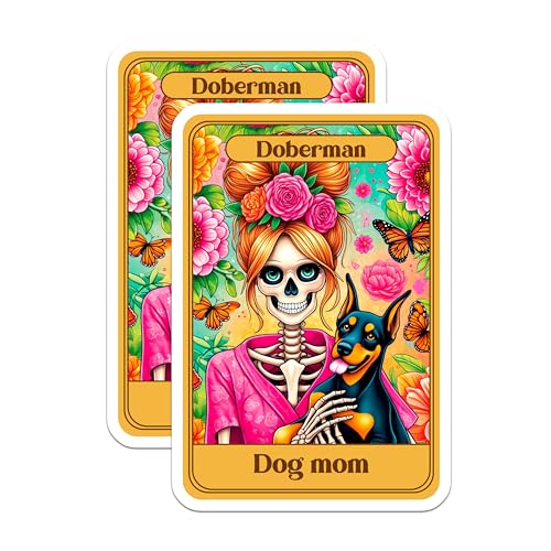 (2 Pack) Skeleton Art Magnet - Halloween Decor - Bright Floral Design - Butterfly Art - 5" On Longest Side - Sticks to Smooth Flat Surfaces - Made in USA - MAG10293
