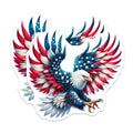 (2 Pack) American Flag Eagle Magnets - Majestic Patriotic USA Freedom Symbol - Independence Day Home Decor - Veterans Day - 5 Inches On Longest Side - Thick Durable Magnet - Made in USA - MAG22379