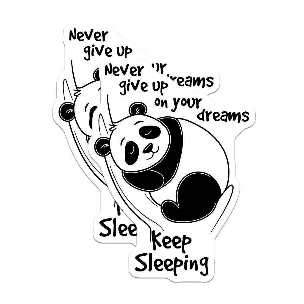 (2 Pack) Panda Magnets - Funny Sleepy Quote Magnets - Cute Animal Refrigerator Decor - Witty Encouragement - 5 Inches On Longest Side - Thick Durable Magnet - Made in USA - MAG39539