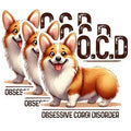 (3 Pack) Corgi OCD Decals - Obsessive Dog Humor - Laptop Car Decals - 3 Inches On Longest Side - Easy Peel & Apply - Made in USA - 3MCS0866