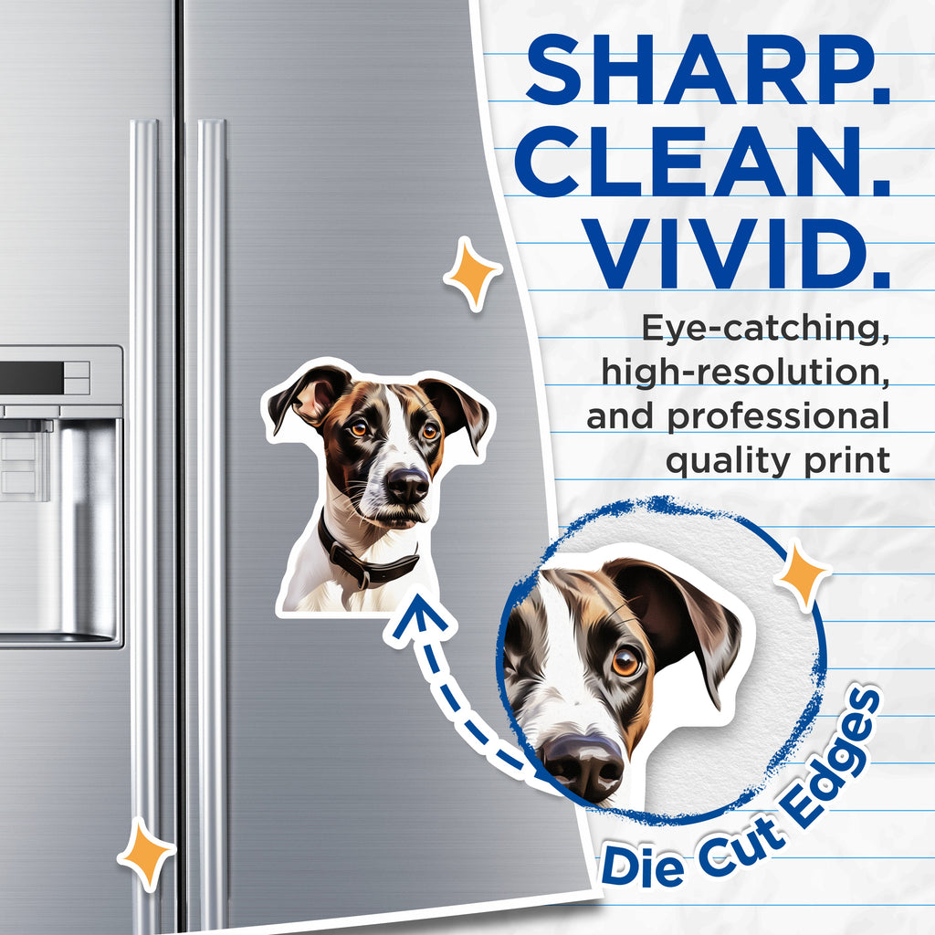 (2 Pack) Terrier Dog Magnets - Realistic Dog Art - Pet Lover Fridge Decor - Dog Mom Dad Gifts Animal Art - 5 Inches On Longest Side - Thick Durable Magnet - Made in USA - MAG37933