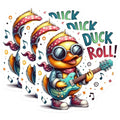 (3 Pack) Duck N Roll Decals - Rocker Duck - Guitar Player Decal- 3 Inches On Longest Side - Easy Peel & Apply - Made in USA - 3MCS5104