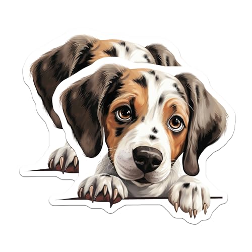 (2 Pack) Adorable Animal Fridge Decor Magnet - Pet Lover Kitchen Accessories - 5" On Longest Side - Sticks to Smooth Flat Surfaces - Made in USA - MAG10251