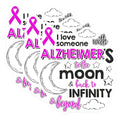 (3 Pack) Alzheimer's Awareness Decals - Love Someone - Infinity and Beyond - 3 Inches On Longest Side - Easy Peel & Apply - Made in USA - 3MCS7665
