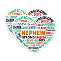 (2 Pack) Nephew Magnets - Best Nephew Ever - Uncle Aunt Nephew Appreciation - Birthday Christmas - 5 Inches On Longest Side - Thick Durable Magnet - Made in USA - MAG38807