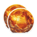 (2 Pack) Fiery Moon Puzzle Magnets - Celestial Volcanic Cloud Art - Vibrant Space Decor for Refrigerator - 5 Inches On Longest Side - Thick Durable Magnet - Made in USA - MAG24738