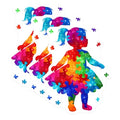 (3 Pack) Autism Awareness Decals - Puzzle Girl - Laptop Stickers - 3 Inches On Longest Side - Easy Peel & Apply - Made in USA - 3MCS6666