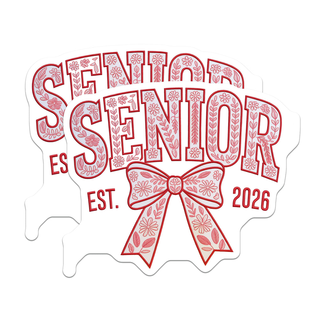 (2 Pack) Senior 2026 Magnets - Class of 2026 Graduation - Folk Floral Student Keepsake - 5 Inches On Longest Side - Thick Durable Magnet - Made in USA - MAG36196