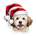 (2 Pack) Goldendoodle Christmas Magnets - Cute Santa Dog - Holiday Pet Owner Refrigerator Decor - 5 Inches On Longest Side - Thick Durable Magnet - Made in USA - MAG28441