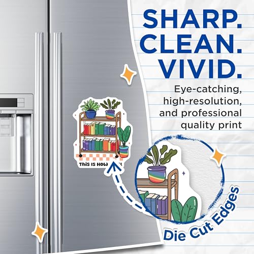 (2 Pack) This is How I Roll Magnets - Funny Book Lover Magnet - Plant Lover Decor - Book Shelf Magnets - 5" On Longest Side - for Cars, Fridges, Toolboxes - Made in USA - MAG7149