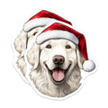 (2 Pack) Christmas Dog Magnets - Golden Retriever Magnet - Holiday Fridge Decor - Dog Mom Winter Decor - 5 Inches On Longest Side - Thick Durable Magnet - Made in USA - MAG25818