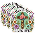 (3 Pack) Floral Cross Decals - Christian Laptop Decals - Religious Stickers - 3 Inches On Longest Side - Easy Peel & Apply - Made in USA - 3MCS0960