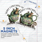 (2 Pack) Sorry I Only Know How to Show Up Magnets - Authentically and Vulnerably - Cute Mouse Design Magnets - 5" On Longest Side - for Cars, Fridges, Toolboxes - Made in USA - MAG4352