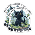 (2 Pack) Funny Cat Magnets - Cute Animal Magnets - Quirky Fridge ations - Humorous Black Cat Magnets - 5" On Longest Side - for Cars, Fridges, Toolboxes - Made in USA - MAG4353