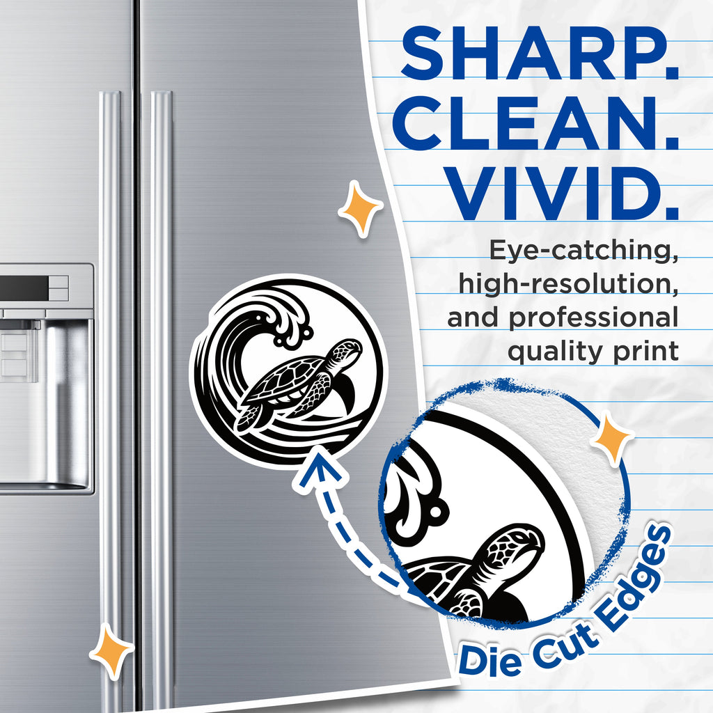 (2 Pack) Sea Turtle Wave Magnets - Ocean Life Decor - Coastal Kitchen Refrigerator Magnets for Ocean Lovers - 5 Inches On Longest Side - Thick Durable Magnet - Made in USA - MAG38881