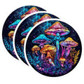 (3 Pack) Mushroom Decals - Psychedelic Art - Laptop Decal - Fungi Stickers- 3 Inches On Longest Side - Easy Peel & Apply - Made in USA - 3MCS5575