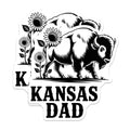 (2 Pack) Kansas Dad Magnets - Bison Sunflower - Home Decor - Refrigerator Magnets - 5" On Longest Side - Premium Magnet - for Cars, Refrigerators, Toolboxes, Lockers - Made in USA - MAG17730