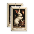 (2 Pack) The Devil Tarot Card Magnets - White Rabbit Occult Art Mystical - Dark Academia Decor Witchy Aesthetic Home - 5 Inches On Longest Side - Thick Durable Magnet - Made in USA - MAG36018