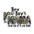 (2 Pack) Boy Mama Magnets - Camo Mom Life - Son Up Son Down Mother's Day - 5 Inches On Longest Side - Thick Durable Magnet - Made in USA - MAG25209