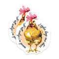 (2 Pack) Funny Chicken Magnets - Sarcastic Hen Quote - Farmhouse Kitchen Decor - Snappy Animal Refrigerator Magnets - 5 Inches On Longest Side - Thick Durable Magnet - Made in USA - MAG37956