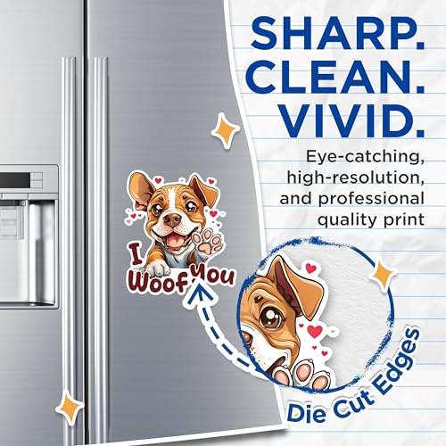 (2 Packs) I Woof You Dog Breed Magnets - I Woof You Cute Dog Magnets - 5 Inches On Longest Side - Premium Magnet - for Fridges, Toolboxes, Cars - Made in USA - MAG2364