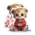 (2 Pack) Baby Leopard Magnets - Cute Animal Decor - Fridge Magnets - 5" On Longest Side - Premium Magnet - for Cars, Refrigerators, Toolboxes, Lockers - Made in USA - MAG17069