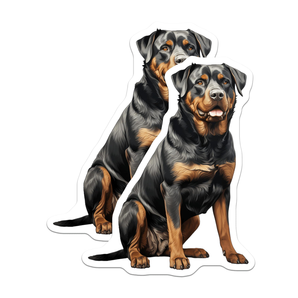 (2 Pack) Rottweiler Magnets - Rottie Dog Lover - Canine Breed Decor - 5 Inches On Longest Side - Thick Durable Magnet - Made in USA - MAG30206