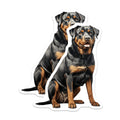 (2 Pack) Rottweiler Magnets - Rottie Dog Lover - Canine Breed Decor - 5 Inches On Longest Side - Thick Durable Magnet - Made in USA - MAG30206