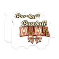(2 Pack) Baseball Mama Magnets - Leopard Print Bow Decor - Sports Mom Game Day - 5 Inches On Longest Side - Thick Durable Magnet - Made in USA - MAG21655