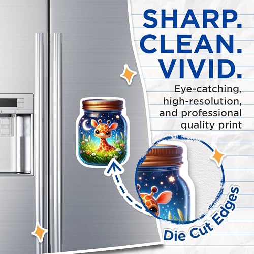 (2 Pack) Children Refrigerator Decor Magnet - 5" On Longest Side - Sticks to Smooth Flat Surfaces - Made in USA - MAG9378