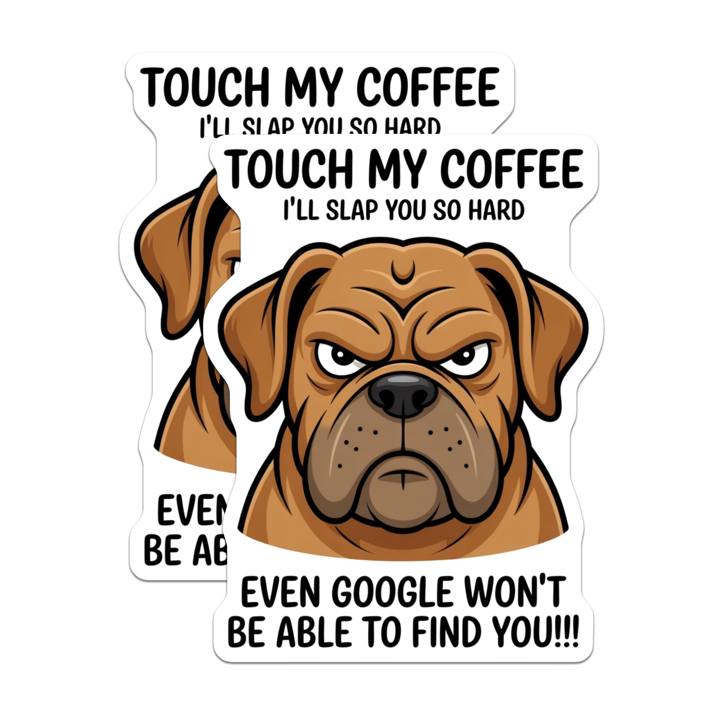 (2 Pack) Grumpy Dog Coffee Magnets - Sarcastic Humor Fridge Decor - Pet Parent Kitchen Magnets - 5 Inches On Longest Side - Thick Durable Magnet - Made in USA - MAG37726