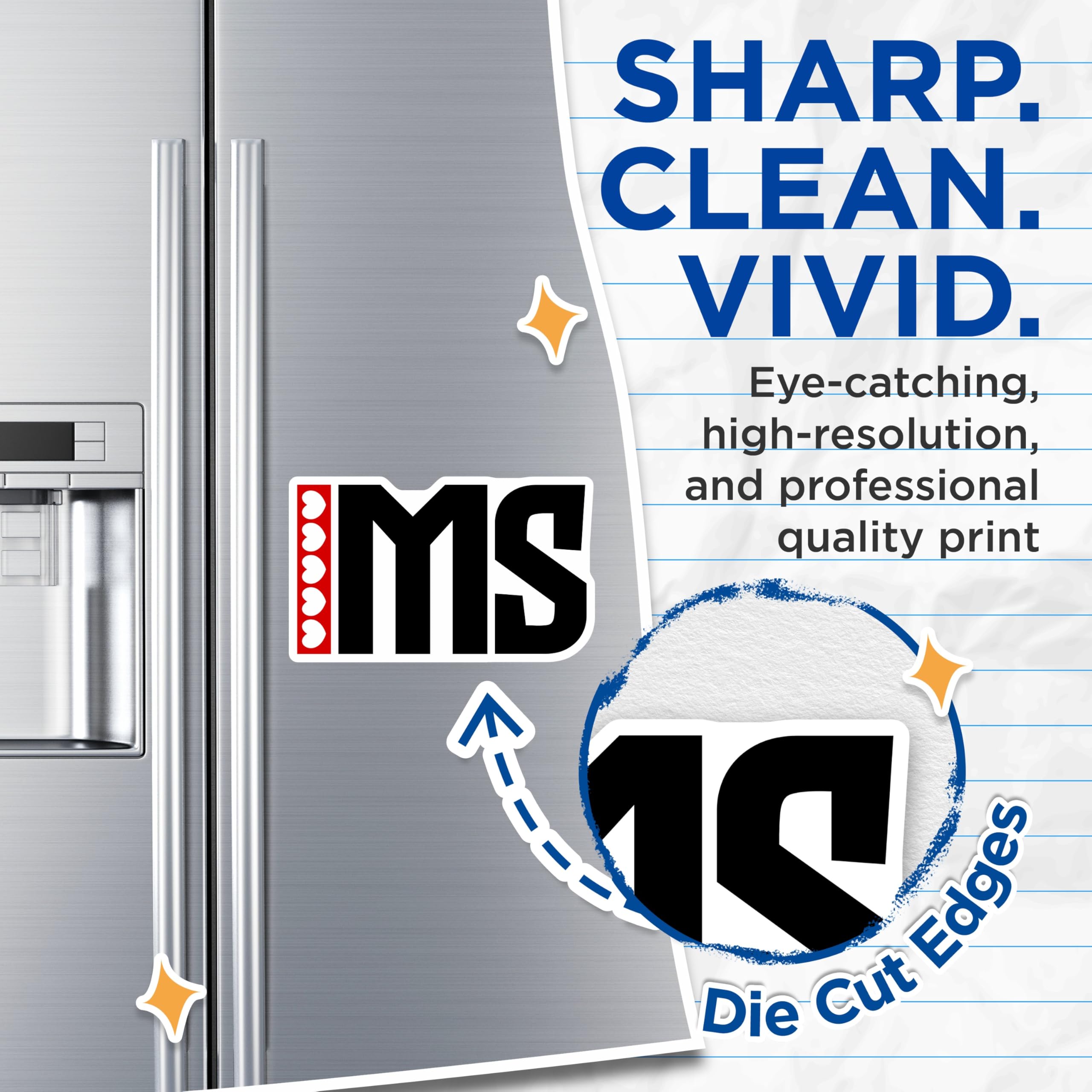 (2 Pack) IMS Initial Magnets - Monogram Letters- Heart Pattern - Black and Red Magnets - 5" On Longest Side - Premium Magnet - for Cars, Refrigerators, Toolboxes, Lockers - Made in USA - MAG18601