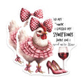 (2 Pack) Chicken Wine Magnets - Funny Quotes - Novelty Chicken - Kitchen Refrigerator Magnets - 5" On Longest Side - for Cars, Fridges, Toolboxes - Made in USA - MAG4505