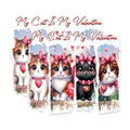 (2 Pack) My Cat is My Valentine Magnets - Cute Cat Magnets - Valentine's Day Cat Decor- 5" On Longest Side - for Fridges, Toolboxes, Cars - Made in USA - MAG2583
