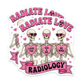 (2 Pack) Radiology Skeleton Magnets - Radiate Love - Heart Sunglasses Magnet Set - 5" On Longest Side - Premium Magnet - for Cars, Refrigerators, Toolboxes, Lockers - Made in USA - MAG14295