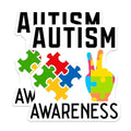 (2 Pack) Autism Awareness Stickers - Puzzle Piece Stickers - Peace Sign Stickers - 5" On Longest Side - Sticks to Smooth Flat Surfaces - Made in USA - BMCS4277