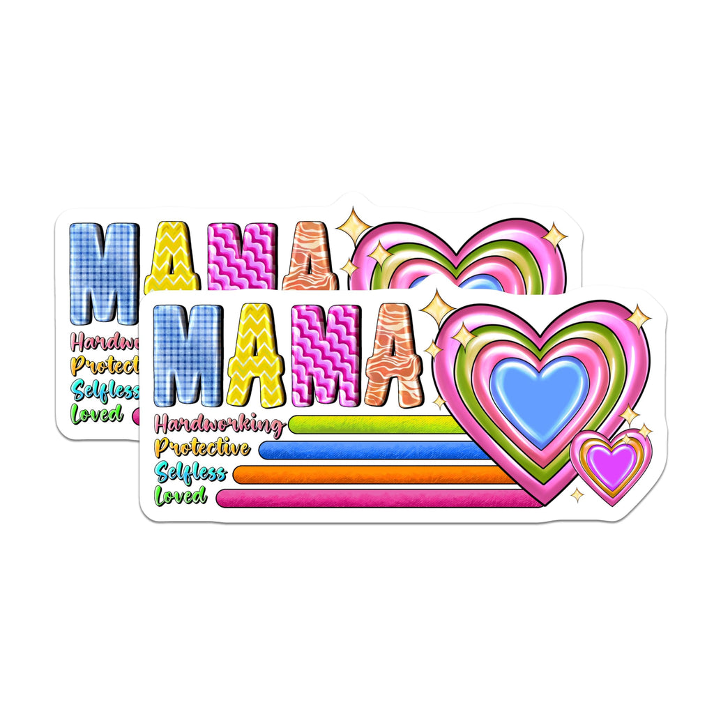 (2 Pack) Mama Magnets for Mom - Mother's Day Appreciation - New Mom Gifts - Strong Mama Refrigerator Locker Decor - 5 Inches On Longest Side - Thick Durable Magnet - Made in USA - MAG29234