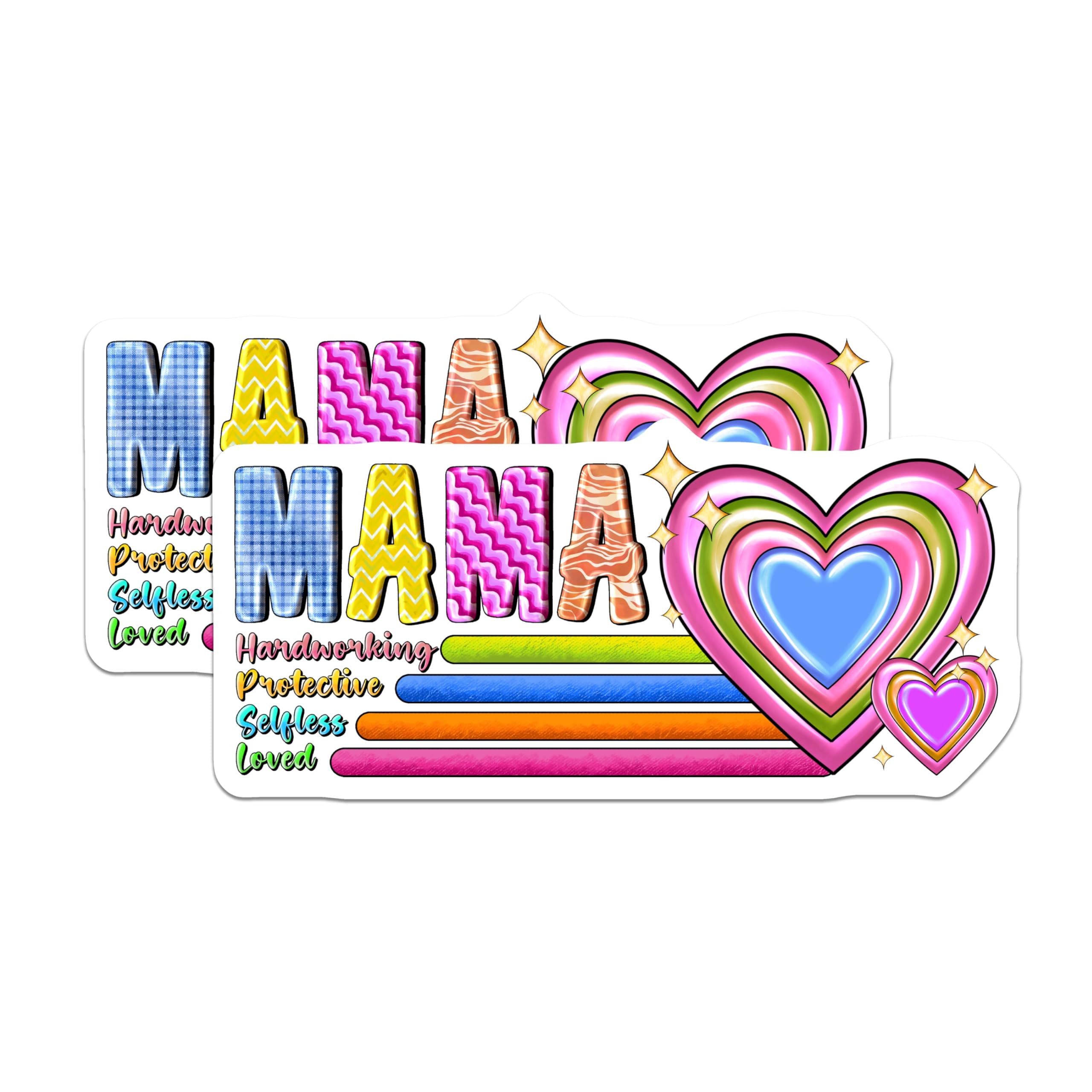 (2 Pack) Mama Magnets for Mom - Mother's Day Appreciation - New Mom Gifts - Strong Mama Refrigerator Locker Decor - 5 Inches On Longest Side - Thick Durable Magnet - Made in USA - MAG29234