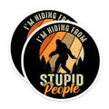 (2 Pack) Bigfoot Hiding Magnets - Funny Sasquatch Refrigerator Magnets - Sarcastic Introvert Office Decor - 5 Inches On Longest Side - Thick Durable Magnet - Made in USA - MAG25519