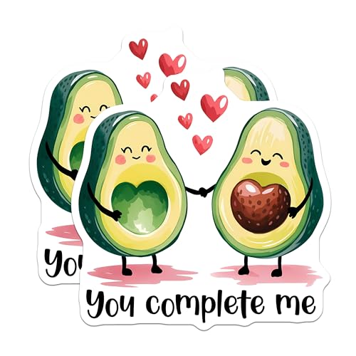 (2 Pack) Funny Avocado Love Magnets Magnets - Cute Avocado Couple - 5" On Longest Side - Made in USA - Sticks to Refrigerators & Metal Surfaces - MAG8386