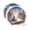 (2 Pack) Princess Storybook Magnets - Fairytale Castle Decor - Whimsical Book Lover Fridge Magnet - 5 Inches On Longest Side - Thick Durable Magnet - Made in USA - MAG38692
