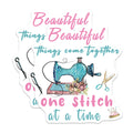 (2 Pack) Sewing Machine Magnets - Inspirational Craft Quote Decor - Seamstress Accessories - Quilting Room Motivation - 5 Inches On Longest Side - Thick Durable Magnet - Made in USA - MAG36219