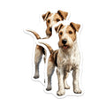 (2 Pack) Wire Fox Terrier Magnets - Dog Breed Decor - Pet Lover Accessory - 5 Inches On Longest Side - Thick Durable Magnet - Made in USA - MAG24403