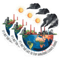 (3 Pack) Climate Change Decals - Earth Laptop Decal - Environmentalist Stickers - 3 Inches On Longest Side - Easy Peel & Apply - Made in USA - 3MCS6451