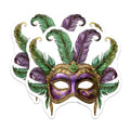 (2 Pack) Mardi Gras Mask Magnets - Venetian Masquerade Decor - New Orleans Festival Souvenir - 5 Inches On Longest Side - Thick Durable Magnet - Made in USA - MAG37631